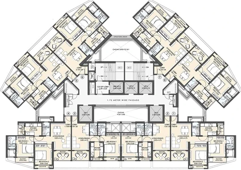 Floor Plan of Ashish Western Dream in Bhayandar West, Thane - Image 225440