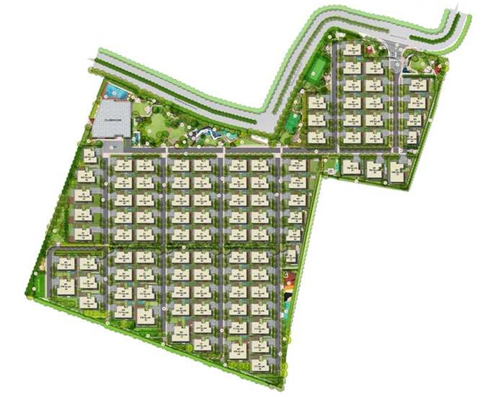Master Plan of Aakriti CRR Lakeside Ville in Tellapur, Hyderabad - Image 226308