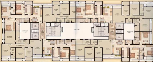 Floor Plan of Ashish Garden Estates in Goregaon West, Mumbai - Image 253006