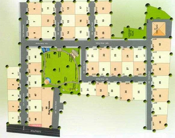 Master Plan of Sri Aditya Fort View in Puppalaguda, Hyderabad - Image 226325