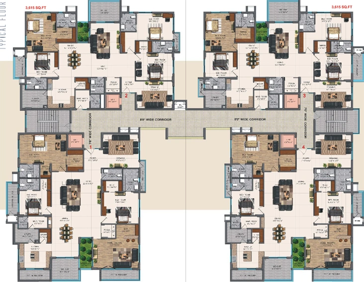 Floor Plan of Sri Aditya Landmark in Somajiguda, Hyderabad - Image 233218