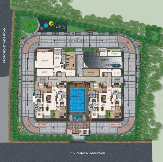 Master Plan of Sri Aditya Landmark in Somajiguda, Hyderabad - Image 233219