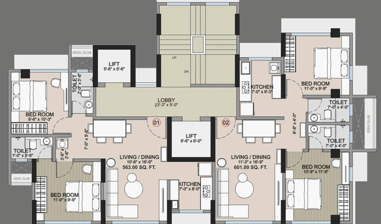Floor Plan of Nasar Sunshine in Borivali West, Mumbai - Image 32326