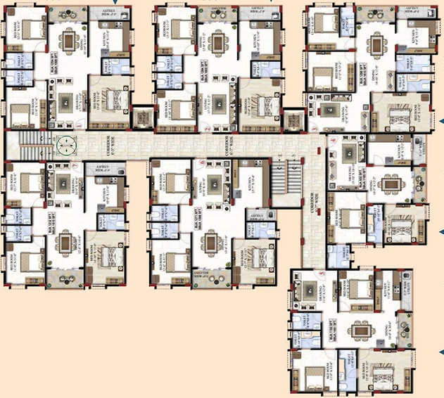 Floor Plan of Maphar Baig Pinnacle in Uppal, Hyderabad - Image 226510