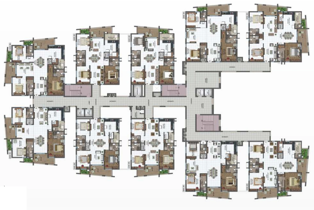 Floor Plan of S and S Green Grace in Gachibowli, Hyderabad - Image 119261