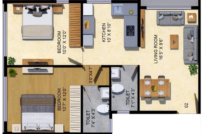 2 BHK Flat in JDN SB Paradise in Bhandup West, Mumbai - Image 846658
