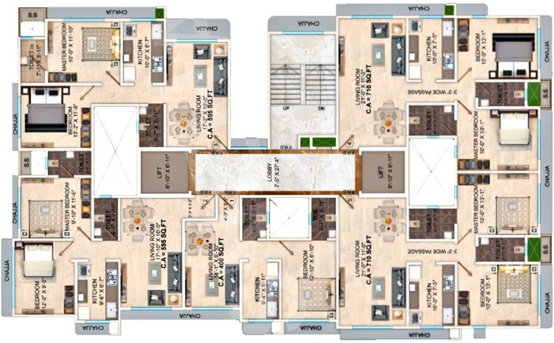 Floor Plan of JDN Park Rose in Malad West, Mumbai - Image 266940