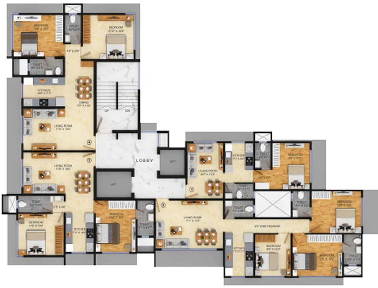 Floor Plan of JDN Ladiwala Bhavan in Kandivali West, Mumbai - Image 266954