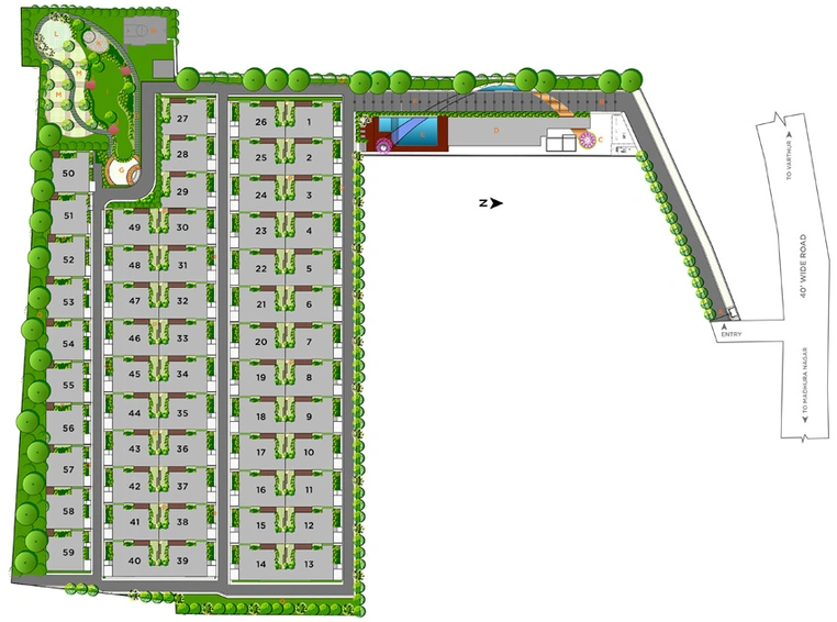 Master Plan of Sai Paryavaran Sahyadri in Varthur, Bangalore - Image 225487