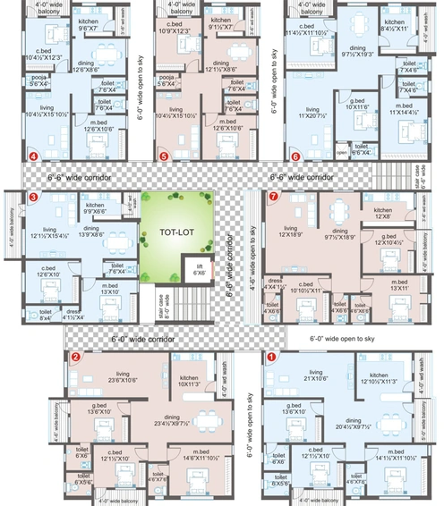 Floor Plan of Prime Majestic in Kurmannapalem, Visakhapatnam - Image 253853