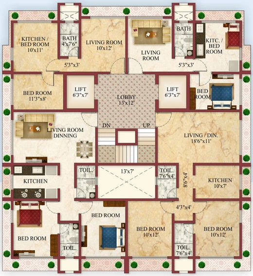 Floor Plan of The Vibgyor Primus in Vile Parle East, Mumbai - Image 267140