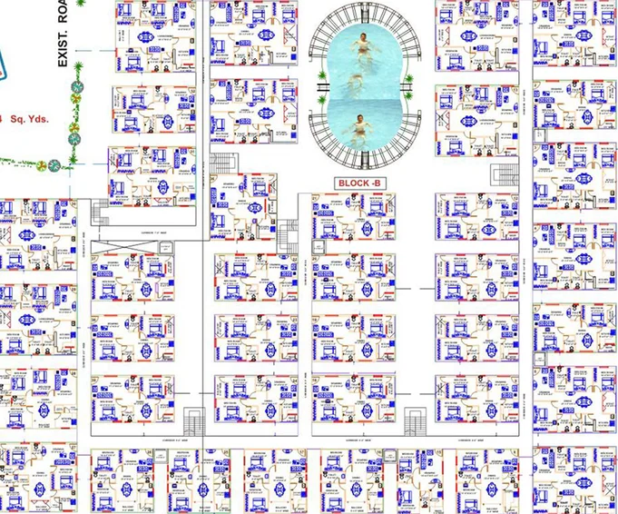 Floor Plan of Namishree Tulip Le Park in Kondapur, Hyderabad - Image 226989