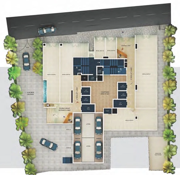 Master Plan of The Vibrant Bayvue in Marine Lines East, Mumbai - Image 267394