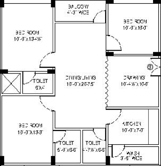 3 BHK Flat in Namishree Chandralok Heights in Moula Ali, Hyderabad - Image 834135