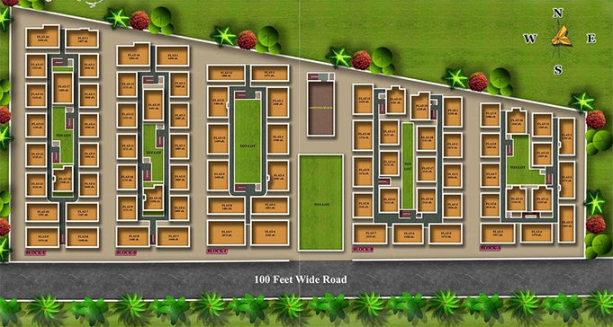 Master Plan of Namishree Luxor Apartment in Serilingampally, Hyderabad - Image 227086