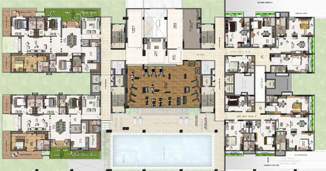 Floor Plan of Vamsiram Jyothi Cosmos in Hitech City, Hyderabad - Image 119289