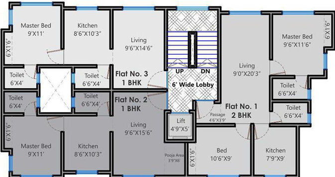 Floor Plan of Magnus Miraya in Palghar West, Palghar - Image 229669