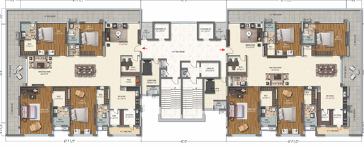 Floor Plan of Sri GVK Sky City in Somajiguda, Hyderabad - Image 235041