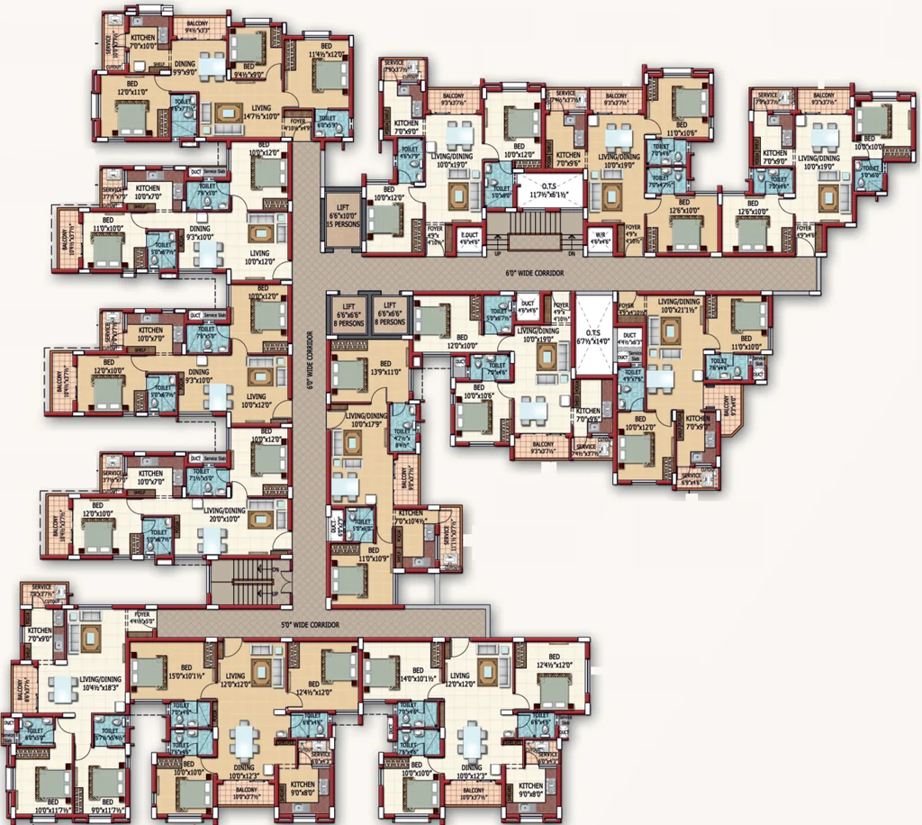 Floor Plan of Sri Maplewood in Kazhipattur, Chennai - Image 326148