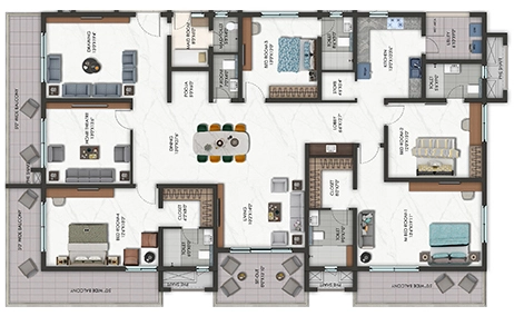 4 BHK Flat in Hallmark Altus in Serilingampally, Hyderabad - Image 920325
