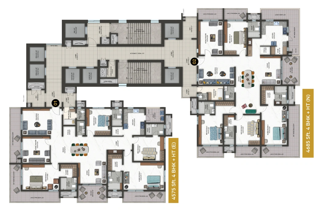 Floor Plan of Hallmark Altus in Serilingampally, Hyderabad - Image 408239