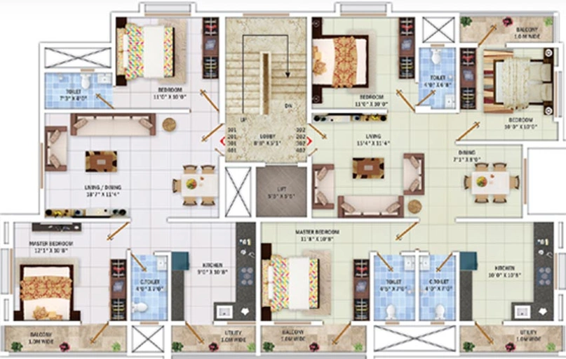 Floor Plan of Jarry Anupama Jeevan Saathi in Jaripatka, Nagpur - Image 226209