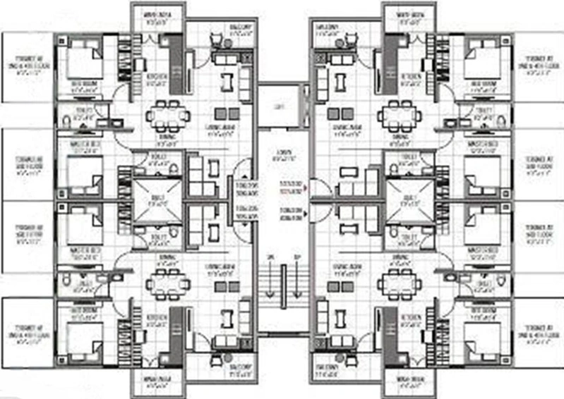 Floor Plan of Leverage Greens in Adarsha Nagar, Nagpur - Image 227754