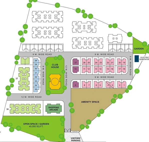 Master Plan of Leverage Greens in Adarsha Nagar, Nagpur - Image 227753