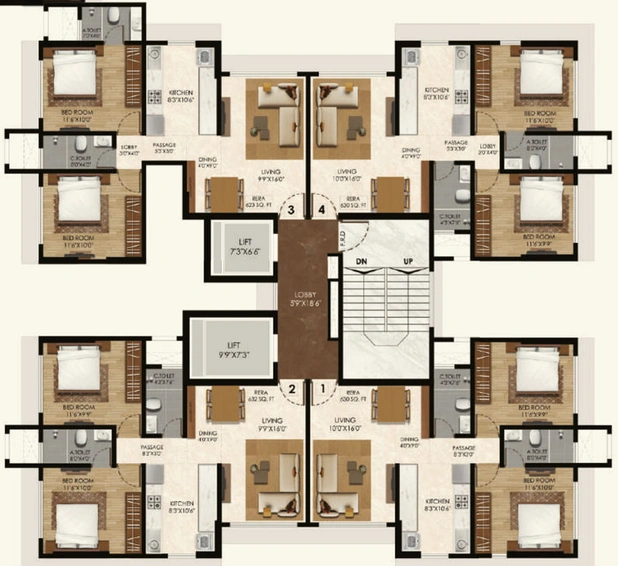 Floor Plan of Atul Airavat Horizon in Bhandup West, Mumbai - Image 32364