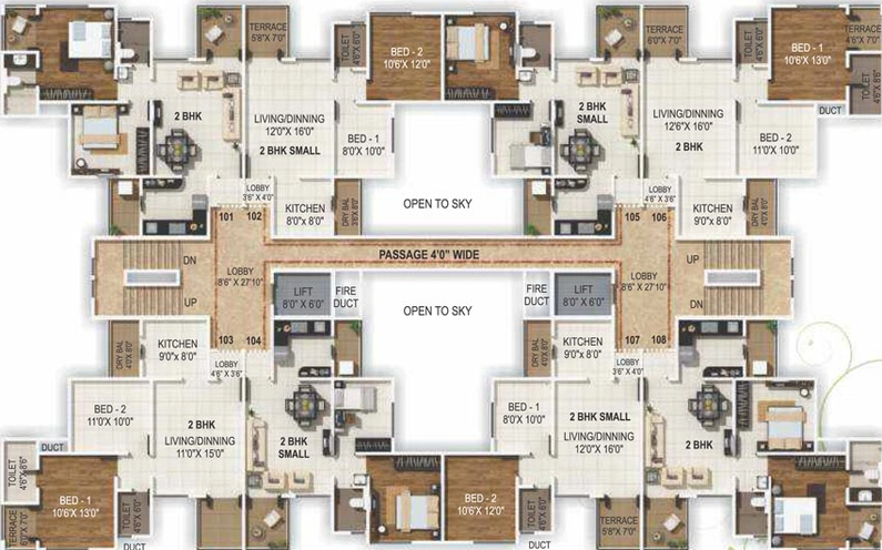 Floor Plan of Rainbow Sahwas in Vadgaon, Pune - Image 119326