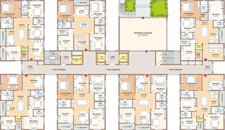 Floor Plan of Creative RVR Udaya Creative in Kondapur, Hyderabad - Image 226451