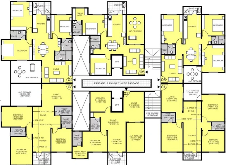 Floor Plan of Rachana Meghsparsh in Shankar Nagar, Nagpur - Image 227477