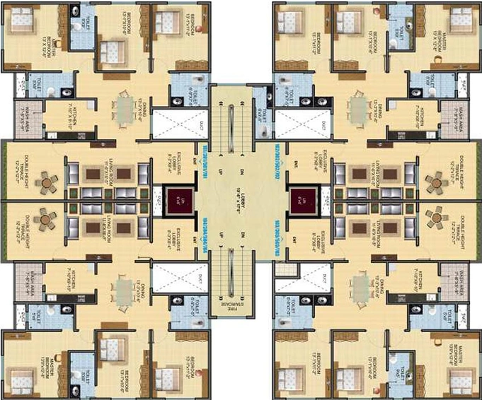 Floor Plan of SDPL Shree Swaminarayan Enclave in Wathoda, Nagpur - Image 227536