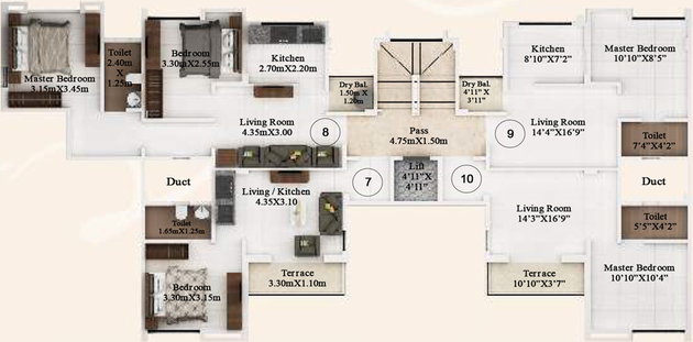 Floor Plan of Vistaar Shubharambh in Balewadi, Pune - Image 119946