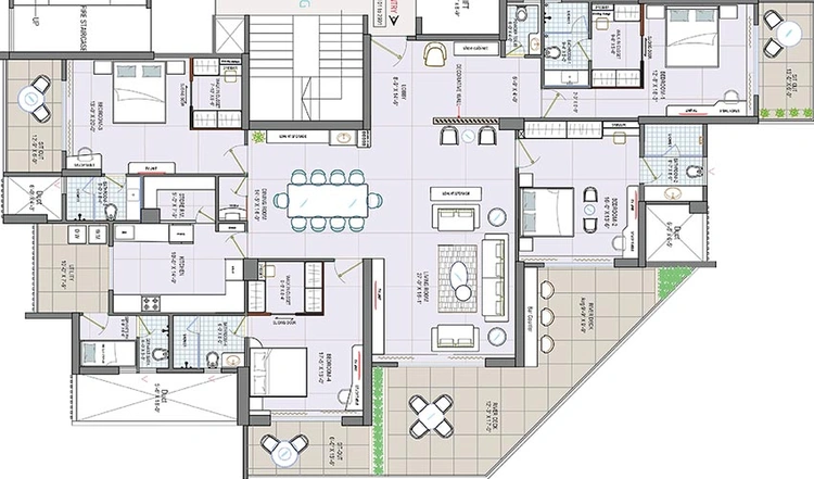 4 BHK Flat in Patil Goda Spandan in Gangapur Road, Nashik - Image 834600