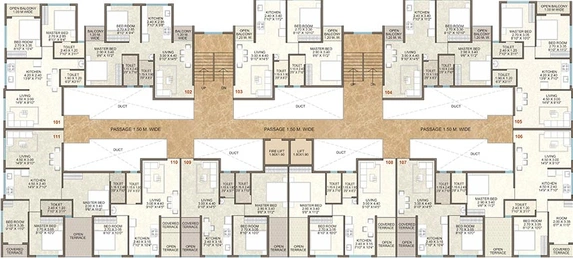 Floor Plan of Ravindra Ganadhish Park in Kamatwade, Nashik - Image 228691