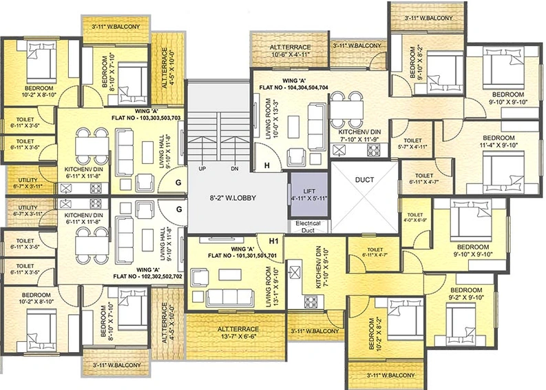 Floor Plan of Ravindra Prathamesh Park in Makhmalabad, Nashik - Image 228698