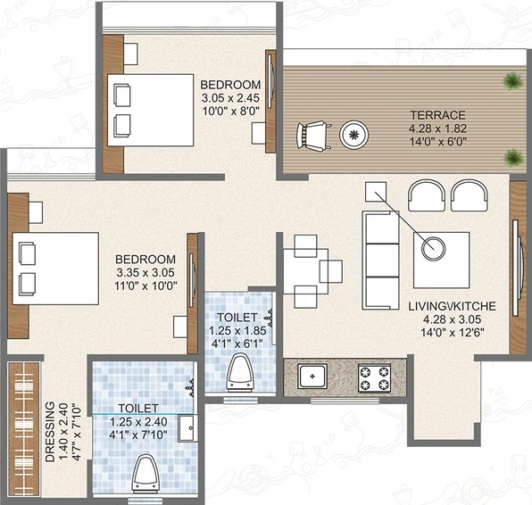 2 BHK Flat in Ravindra Vintage Valley in Igatpuri, Nashik - Image 835056