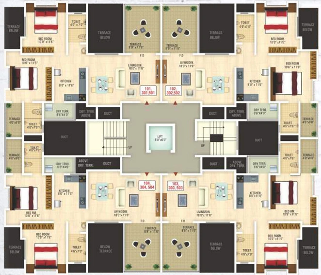 Floor Plan of Nimani Alive in Balewadi, Pune - Image 119365
