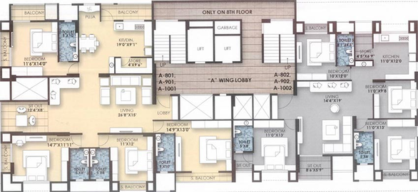 Floor Plan of Rushiraj Riviera in Veer Sawarkar Nagar, Nashik - Image 228761