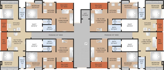 Floor Plan of Tejas Chintamani Heights in Katraj, Pune - Image 119957