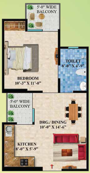 1 BHK Flat in Shri Ram North View Apartment in Raj Nagar Extension, Ghaziabad - Image 768855