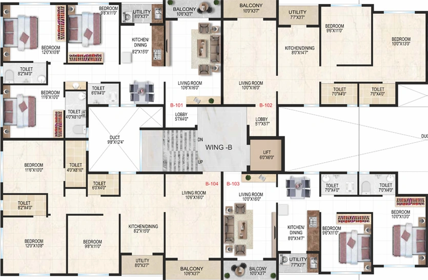 Floor Plan of Shree Omkar Avenue in Deolali Gaon, Nashik - Image 120076