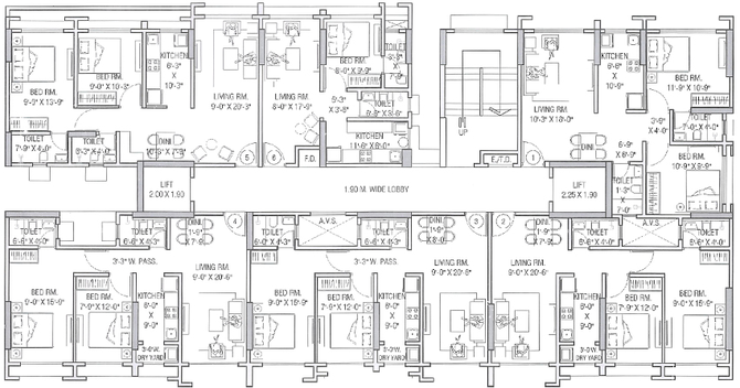 Floor Plan of Nutan Nirlon Employees Chs in Goregaon West, Mumbai - Image 272829