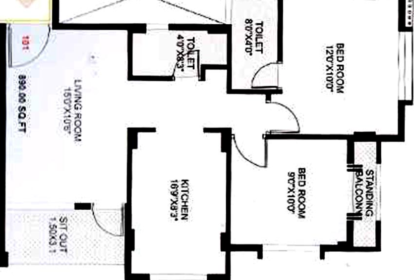2 BHK Flat in Aditya Pride Jupiter in Upnagar, Nashik - Image 834582
