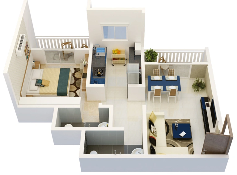 1 BHK Flat in GHD Aangan in Bicholim, Goa - Image 802014