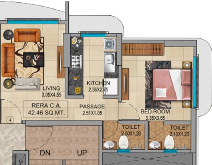 1 BHK Flat in LK Samarpan in Jogeshwari East, Mumbai - Image 852793
