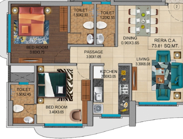 2 BHK Builder Floor in LK Samarpan in Jogeshwari East, Mumbai - Image 852796
