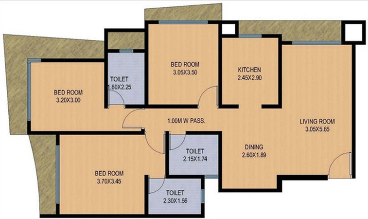 3 BHK Flat in Bindra Navratan Apartments in Andheri East, Mumbai - Image 852832