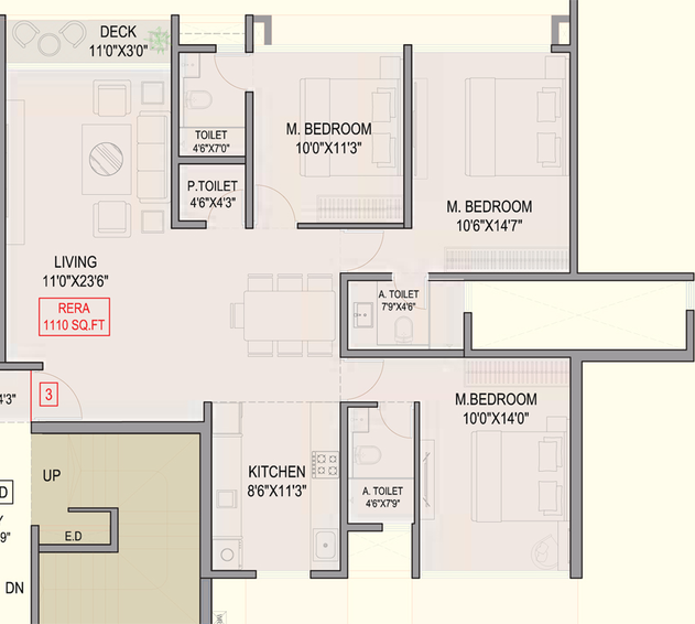 3 BHK Flat in Mangal Signature in Vile Parle East, Mumbai - Image 852837